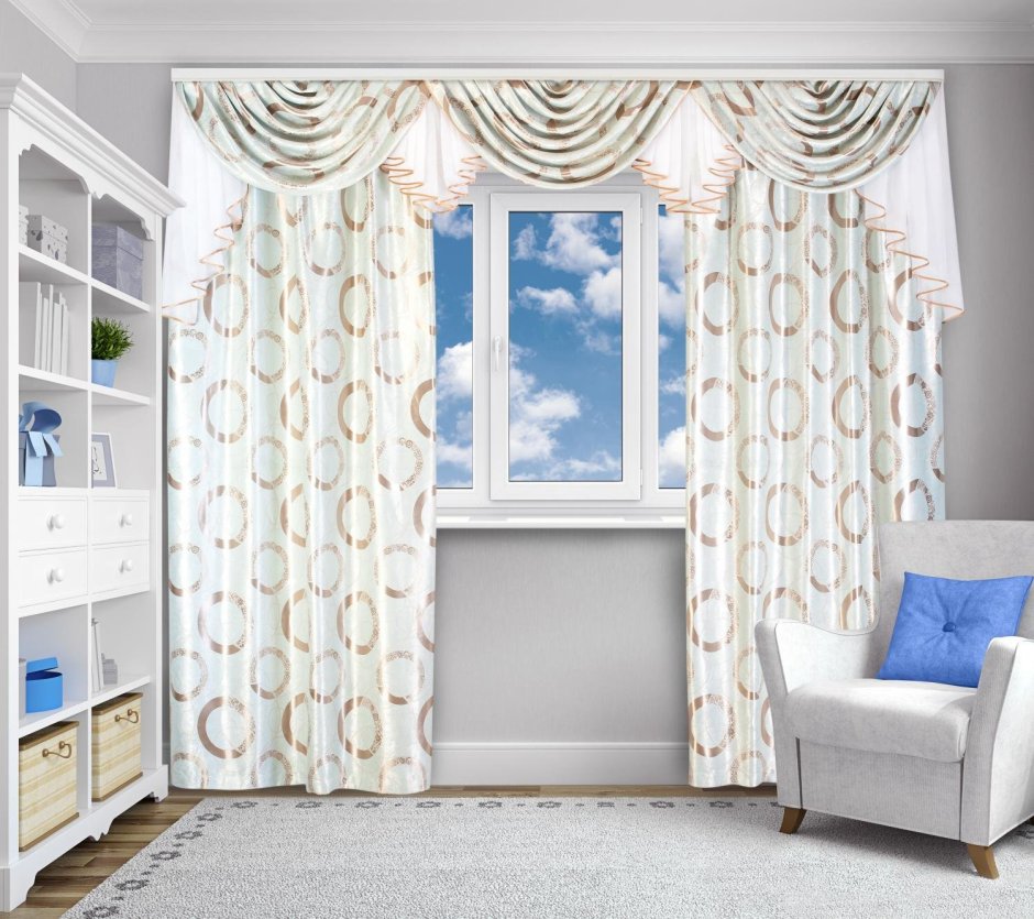 Шторы с кругами