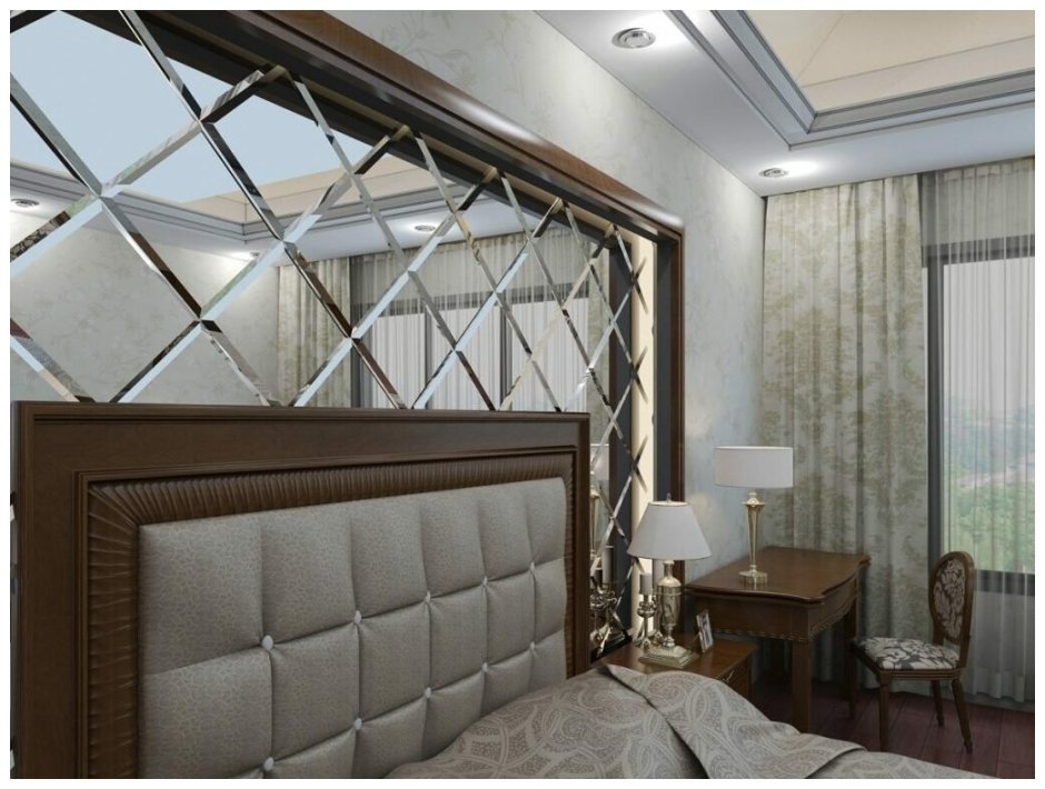 Зеркальное панно на стену