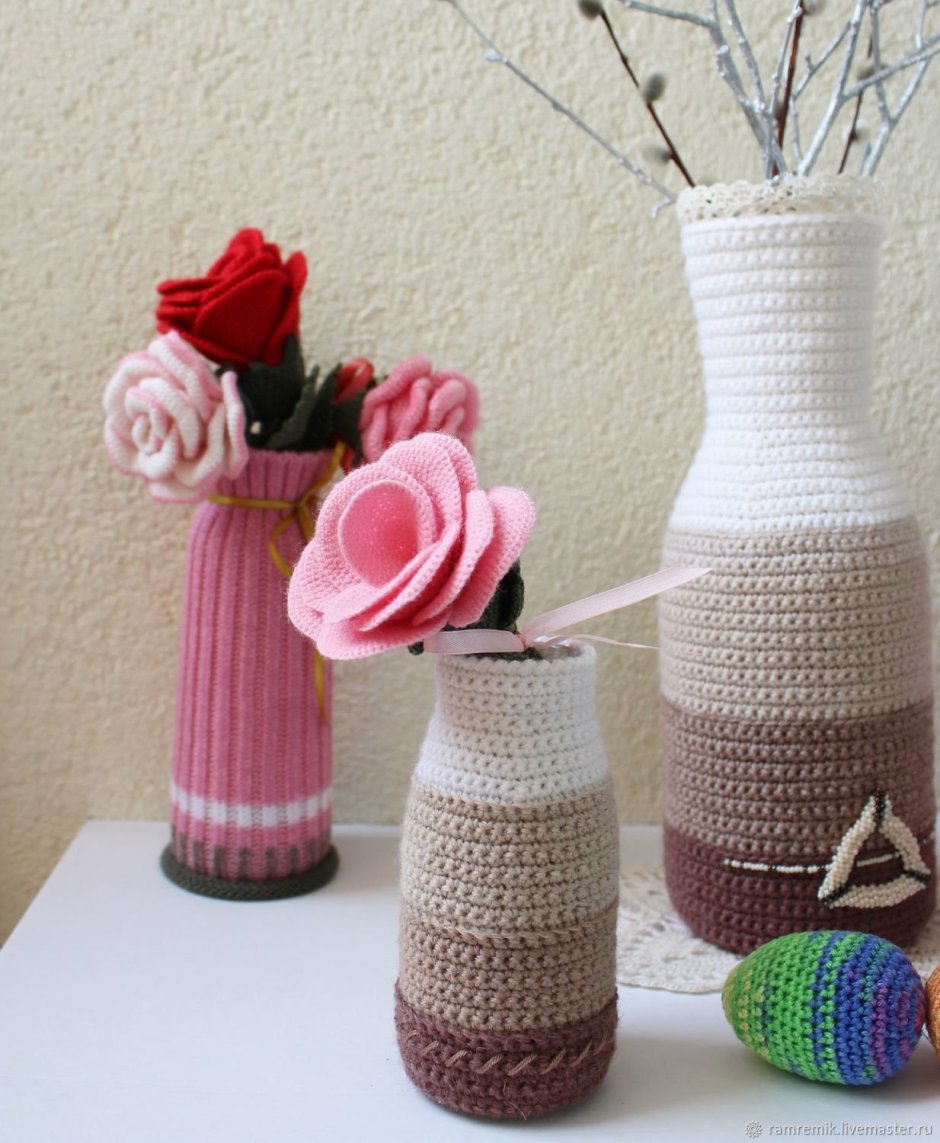 Вязаная ваза