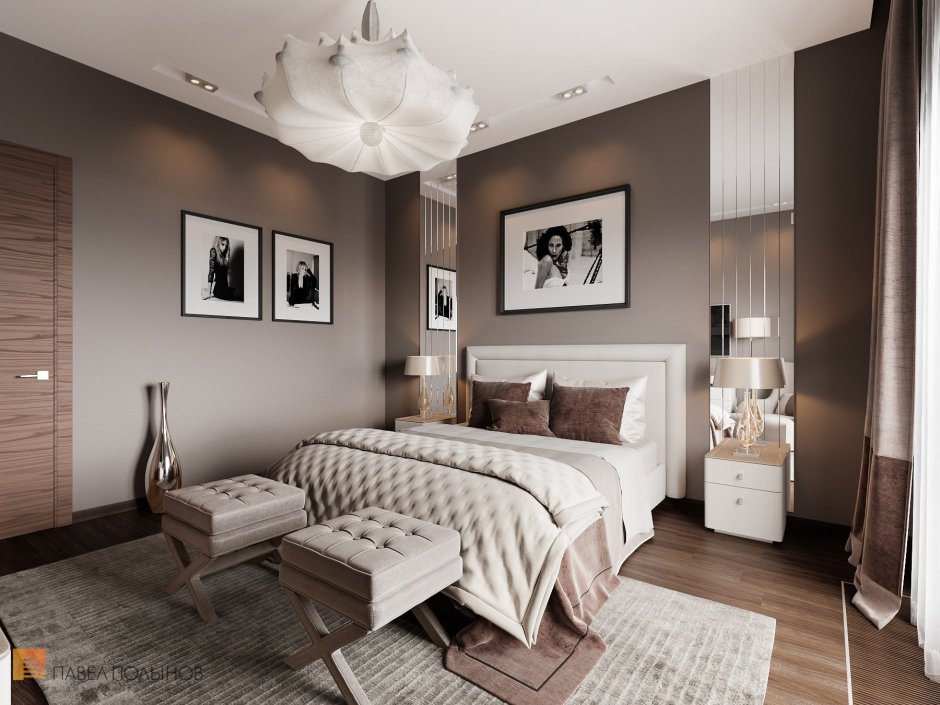 Спальня в цвете капучино