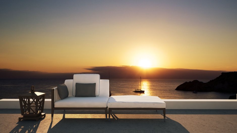 Деревянная веранда с видом на море