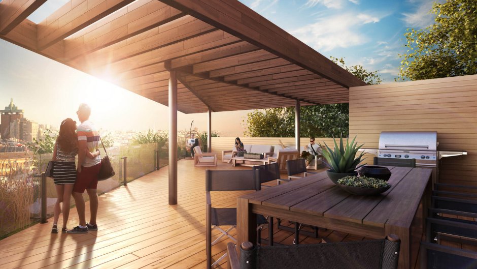 Интерьер дома с террасой