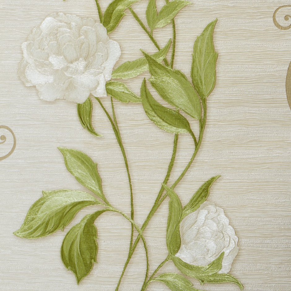 Обои виниловые на флизелиновой основе зеленые