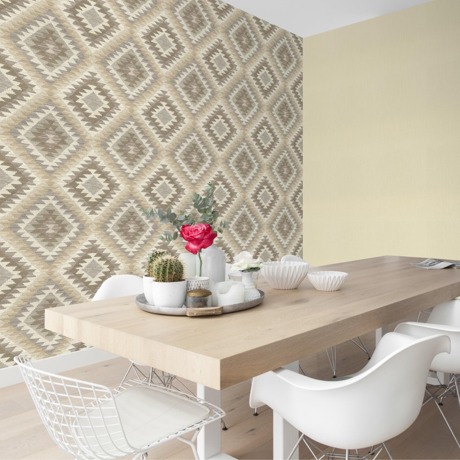 Обои флизелиновые Rasch selection Vinyl Vlies бежевые 0.53 м 621433