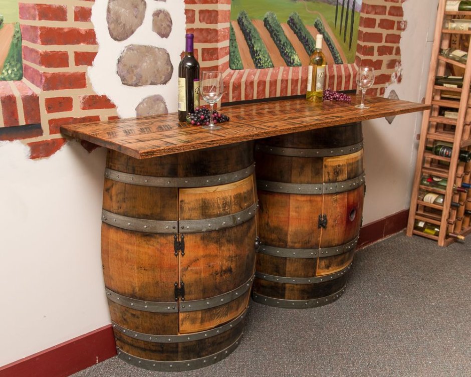 Мебель из винных бочек Италия