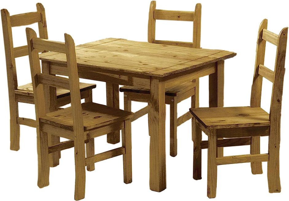 Деревянные столы и стулья