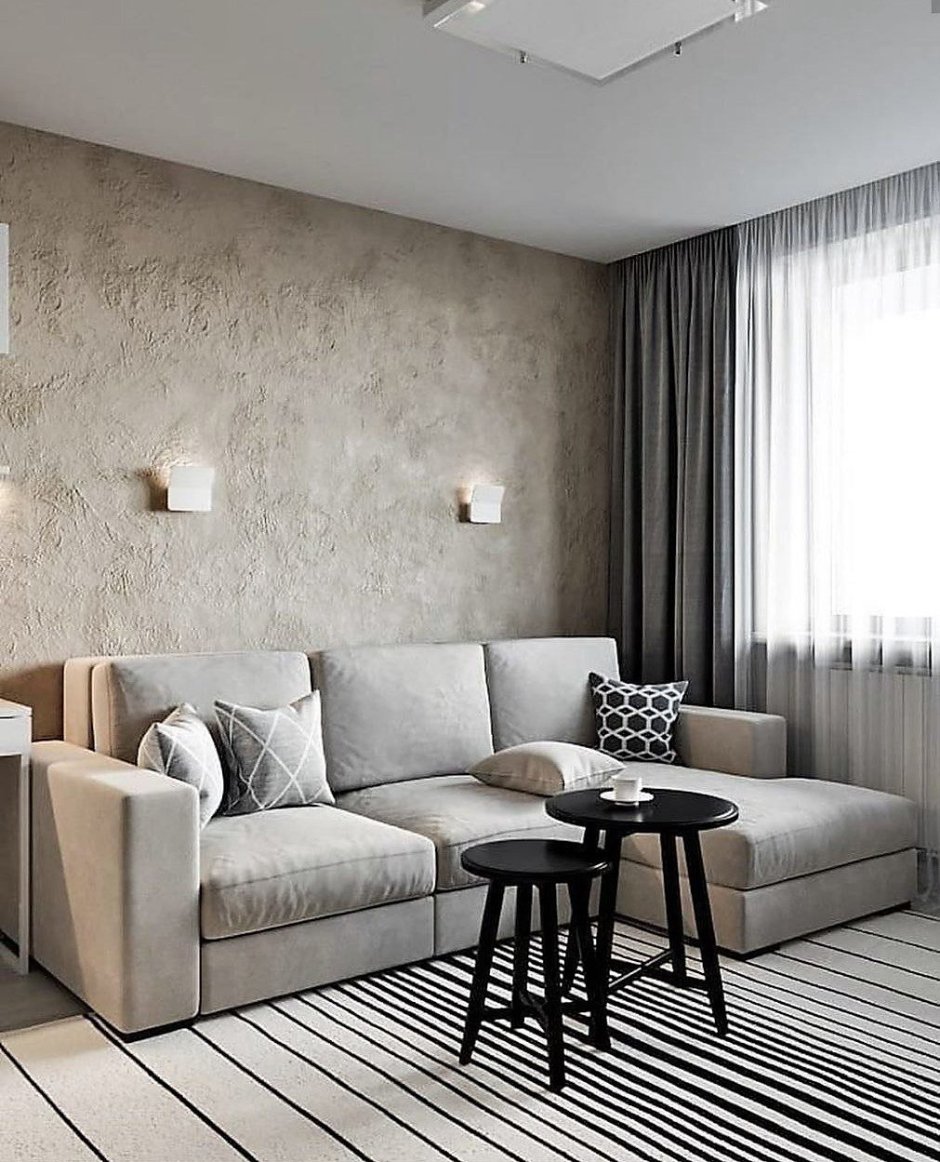 Гостиная в светлых тонах Минимализм