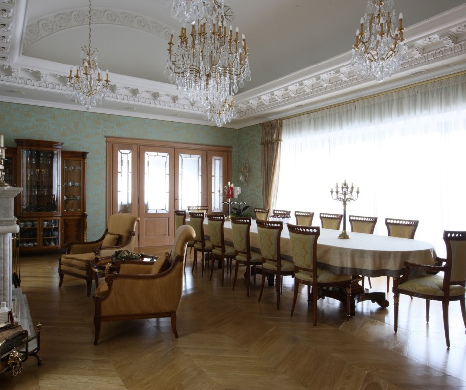 Столовая в дворянской усадьбе 19 века