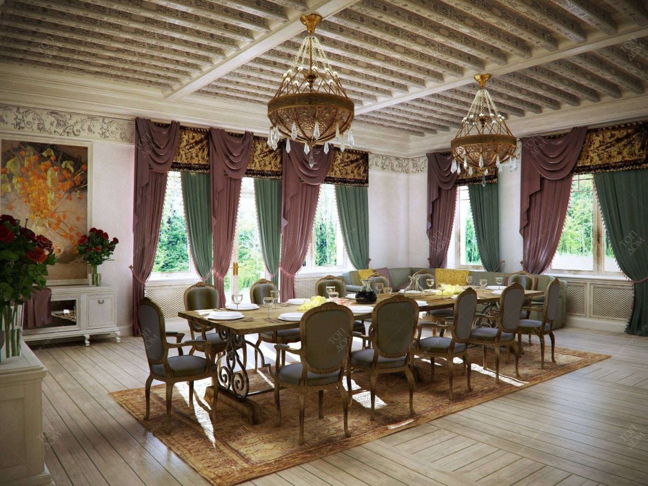 Усадьба Кусково интерьеры столовая