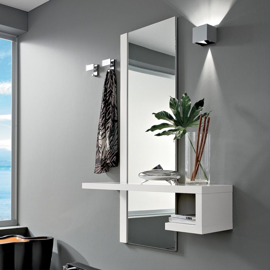 Зеркало с полками в прихожую