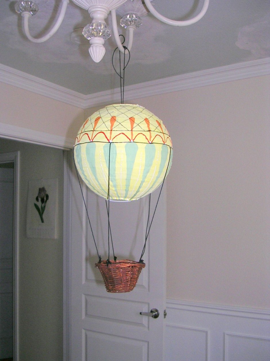 Светильник воздушный шар с корзиной