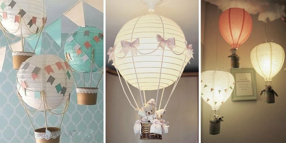 Лампа воздушный шар с корзиной