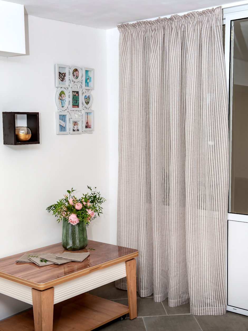 Льняная тюль в интерьере