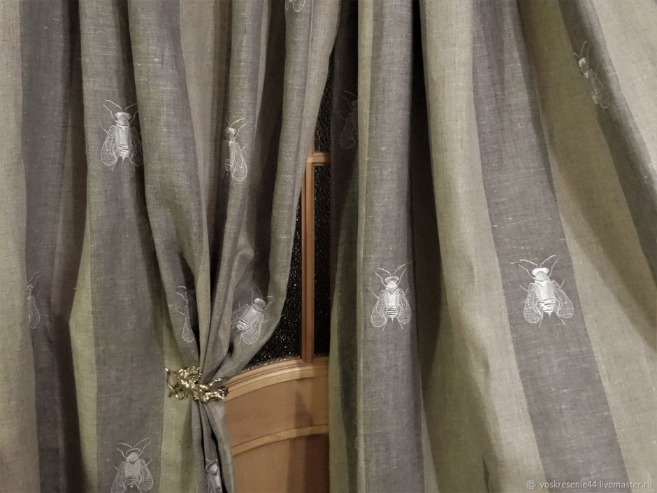 Шторы серо бежевые
