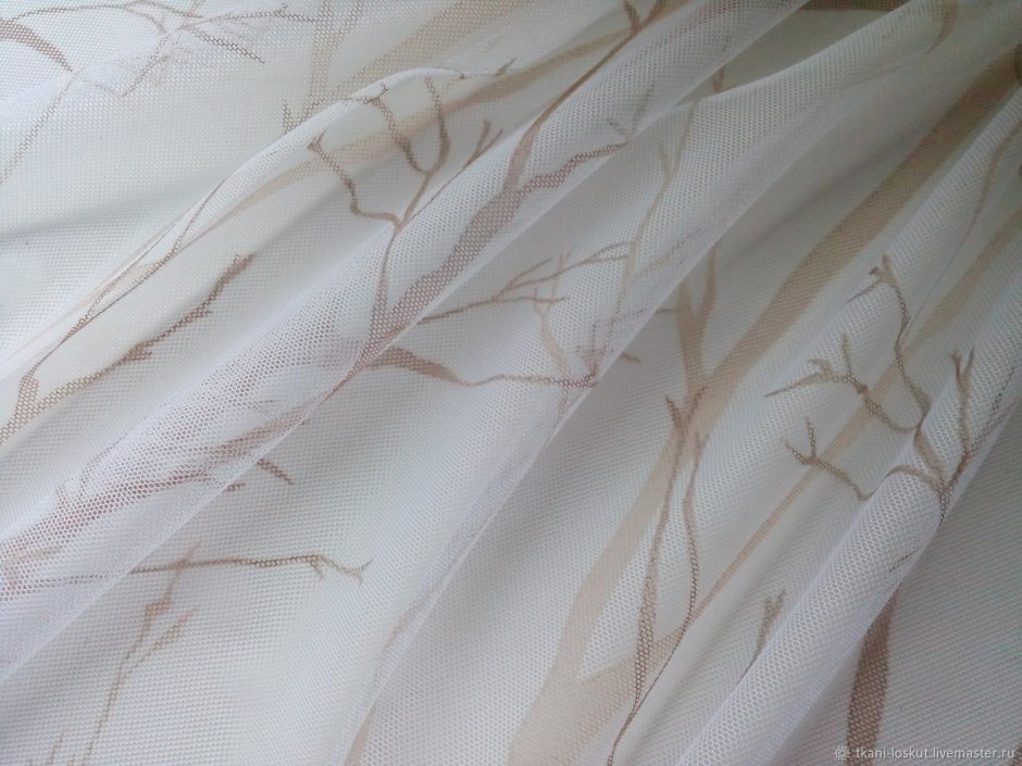 Тюль сетка "Арно" золотой