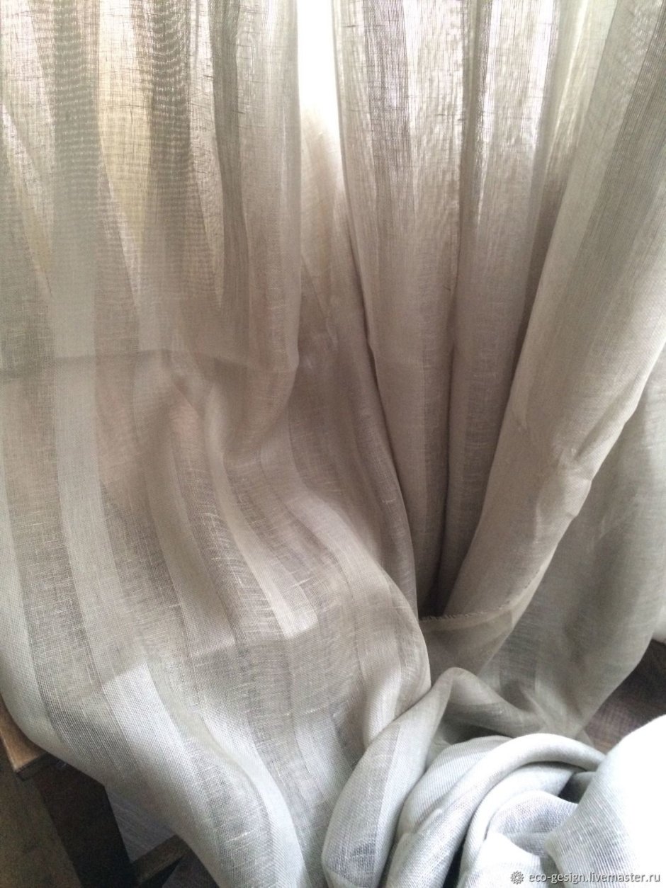 Тюль натуральный лен