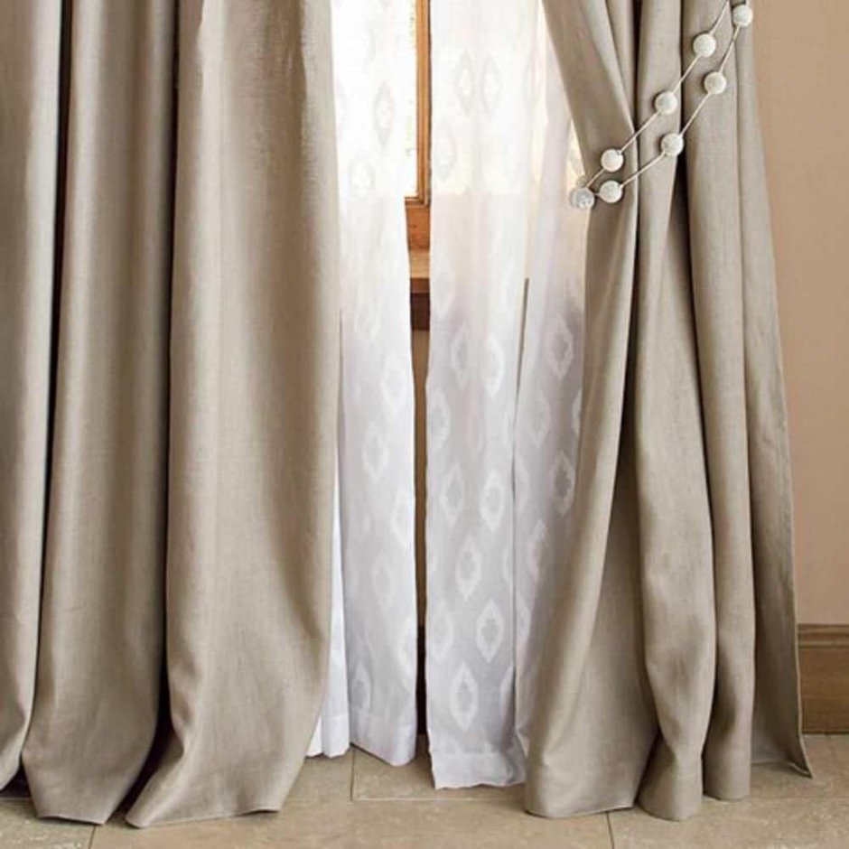 Тюль из хлопка и льна