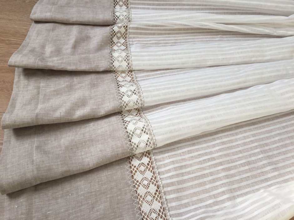 Скатерть из льна серая