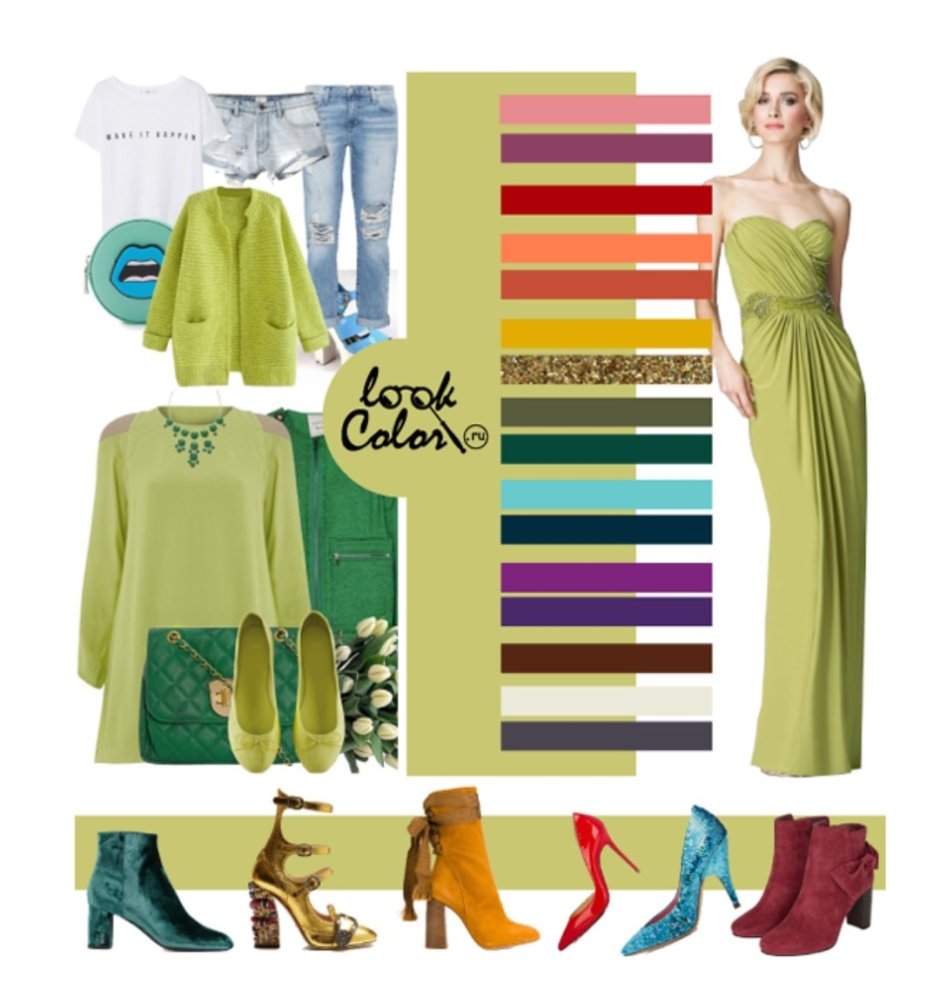 Сочетание цветов фисташковый