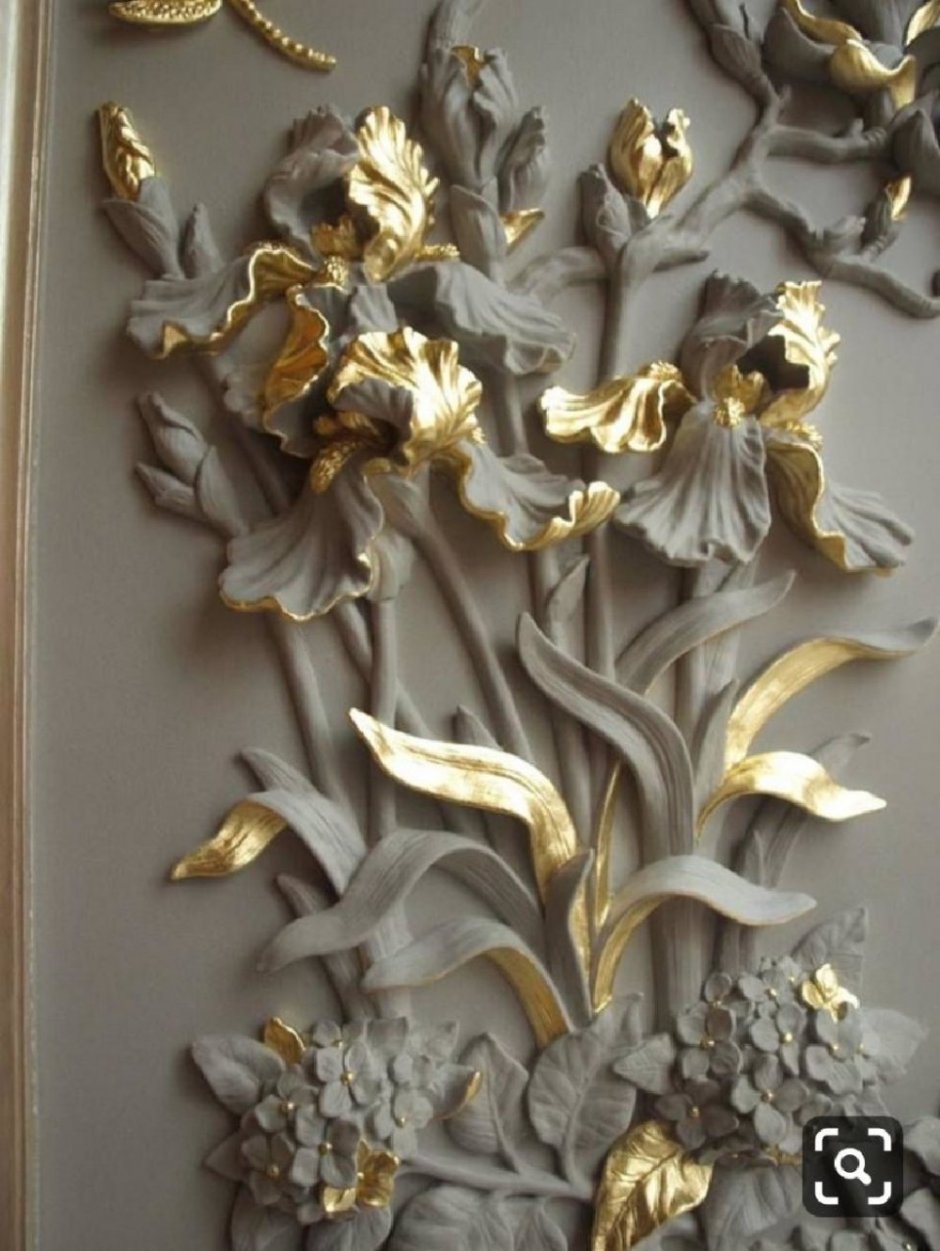 Картина техника барельеф поталь