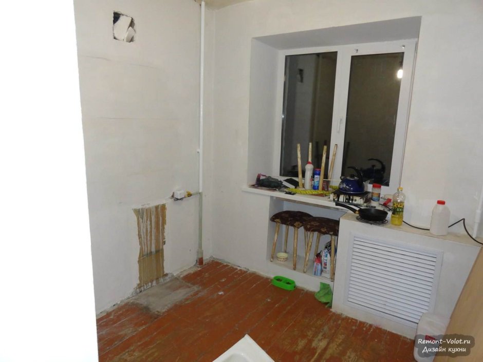 Батарея в кухне хрущевки