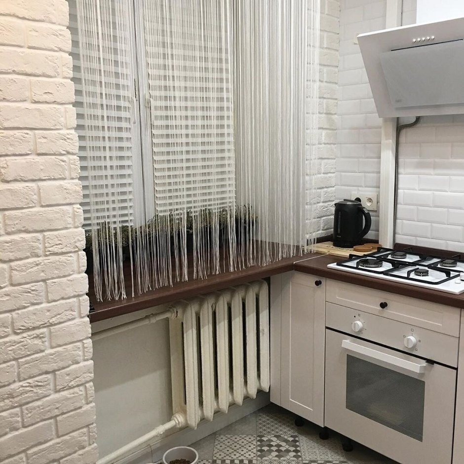 Подоконник-столешница на кухне