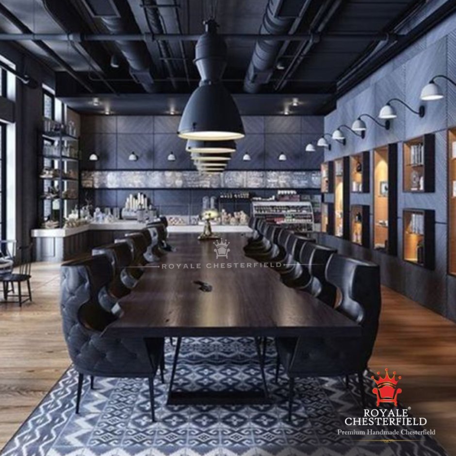 Стиль Индастриал лофт в баре