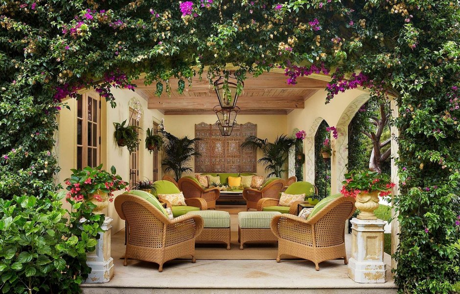 Ландшафтный дизайн двора частного дома