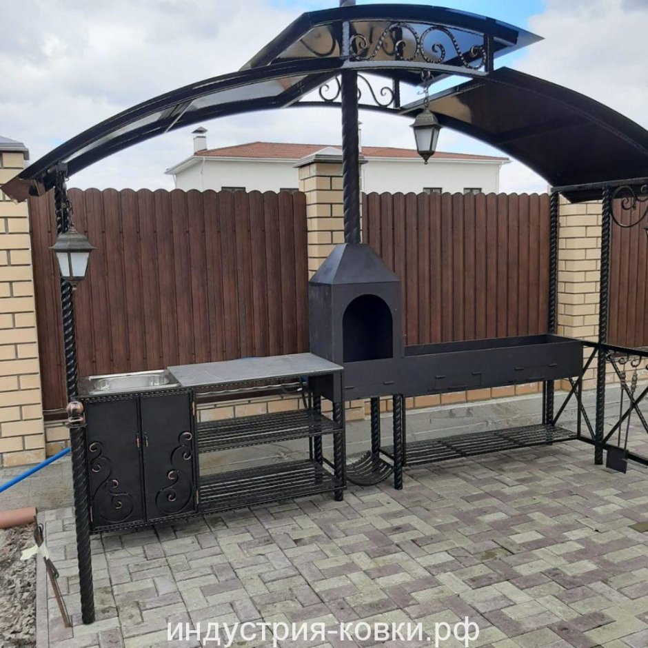 Художественная ковка мангальная зона