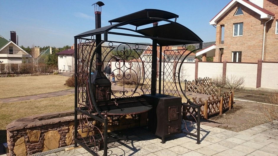 Мангальная зона из металла