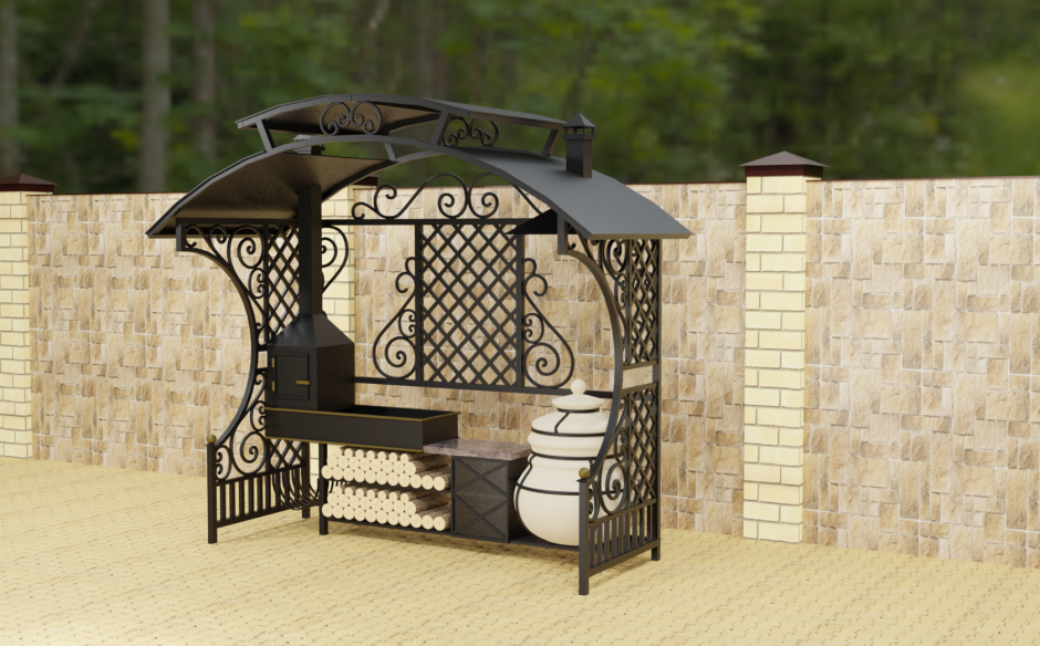 Мангал кованый "барбекю 2"