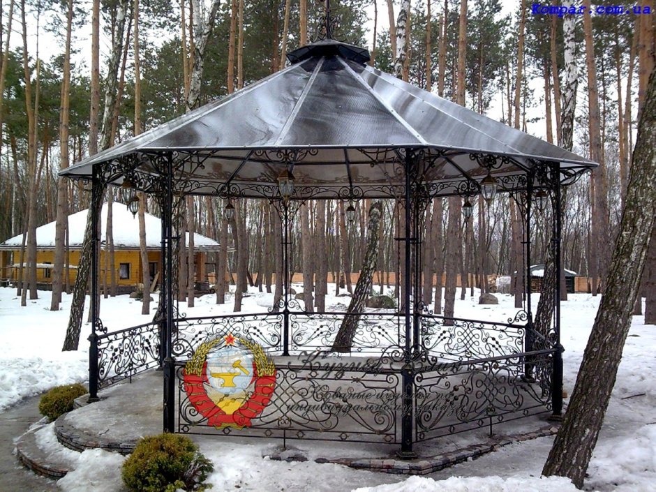 Беседка круглая металлическая