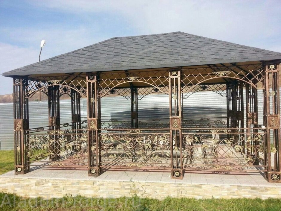 Беседка кованая прямоугольная