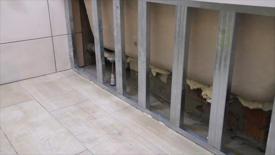 Экран под ванну из гипсокартона