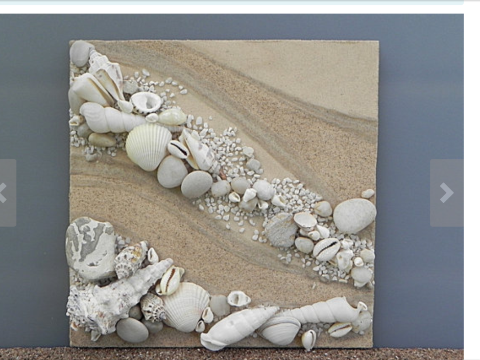 Панно из ракушек и камней