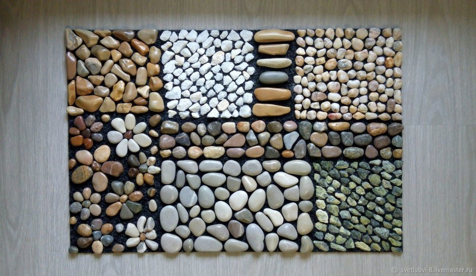 Коврик из гальки своими руками мастер класс