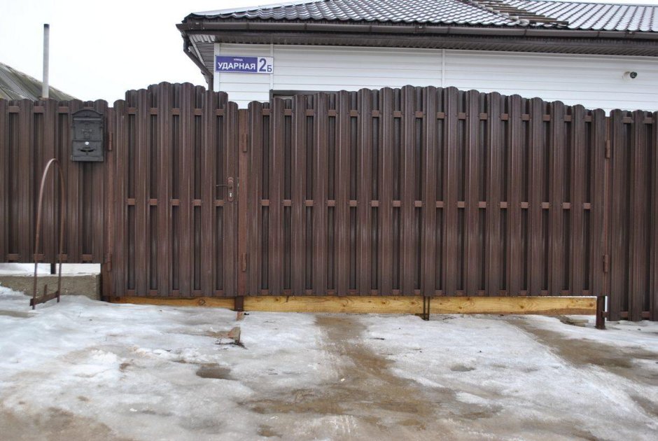 Ворота и калитка из металлоштакетника