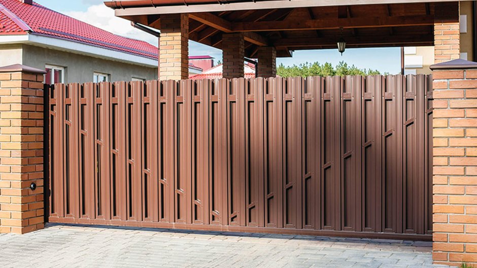 Забор ворота калитка из евроштакетника