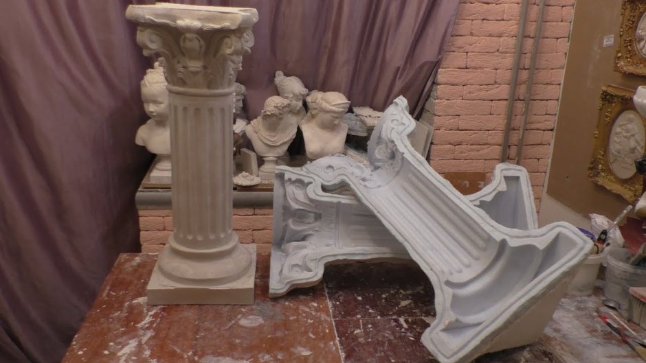 Монтаж декоративной колонны