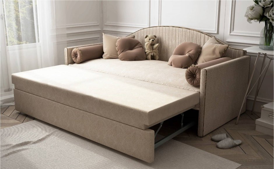 Тахта в интерьере спальни