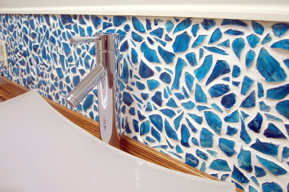 Фартук из битой плитки