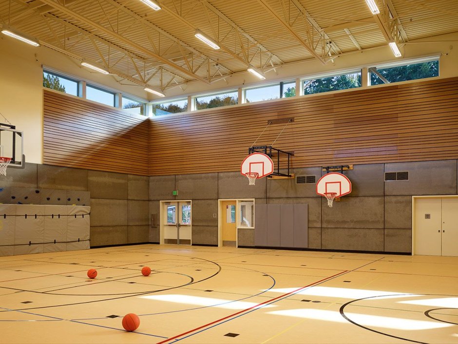 Спортивный зал в американской школе