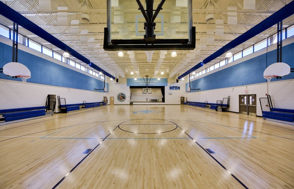 Спортивный зал в американской школе