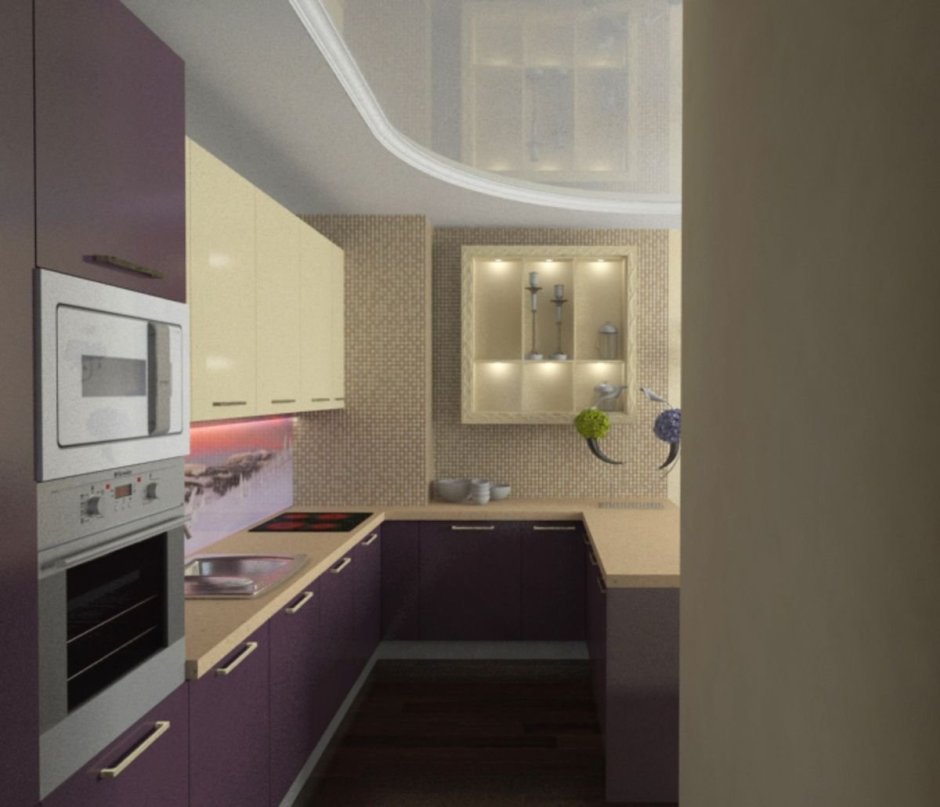 Интерьер кухни в брежневке