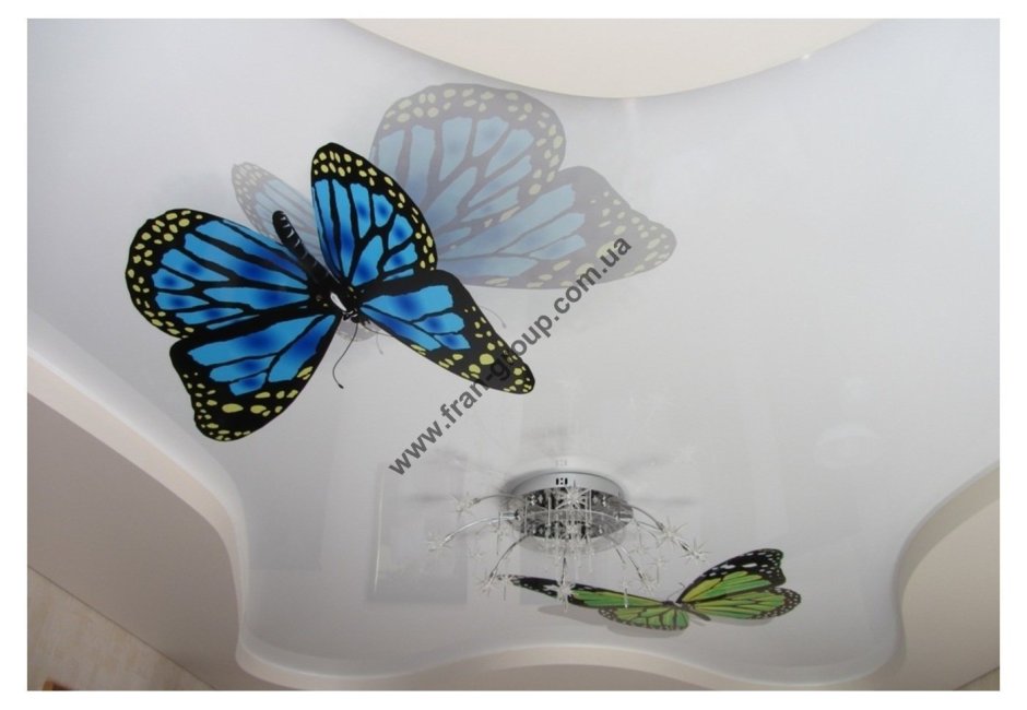 Натяжные потолки с рисунком