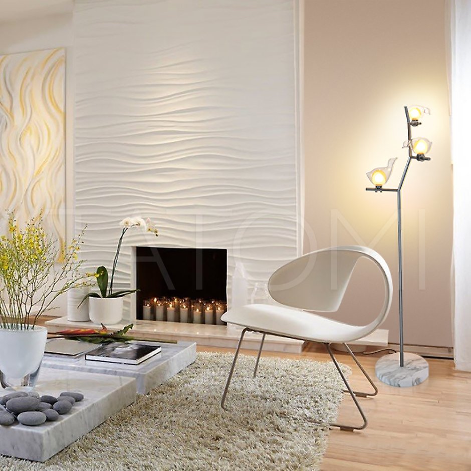 Панели в интерьере гостиной