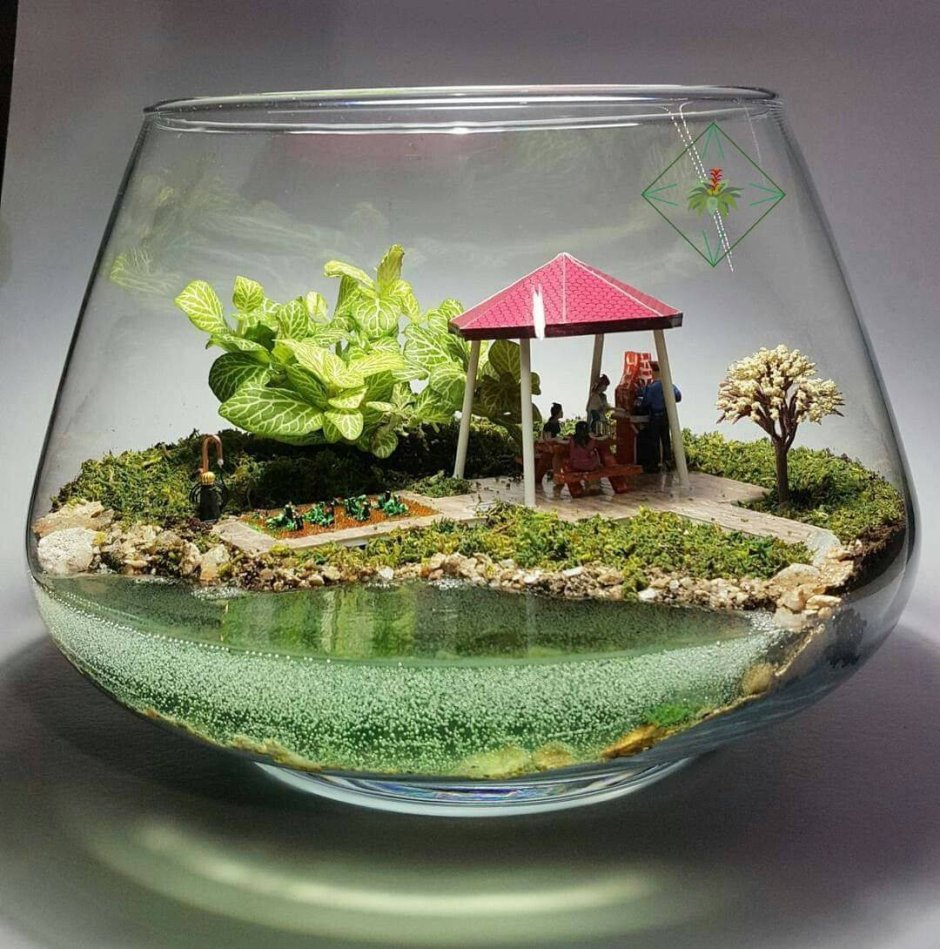 Флорариум с имитацией воды