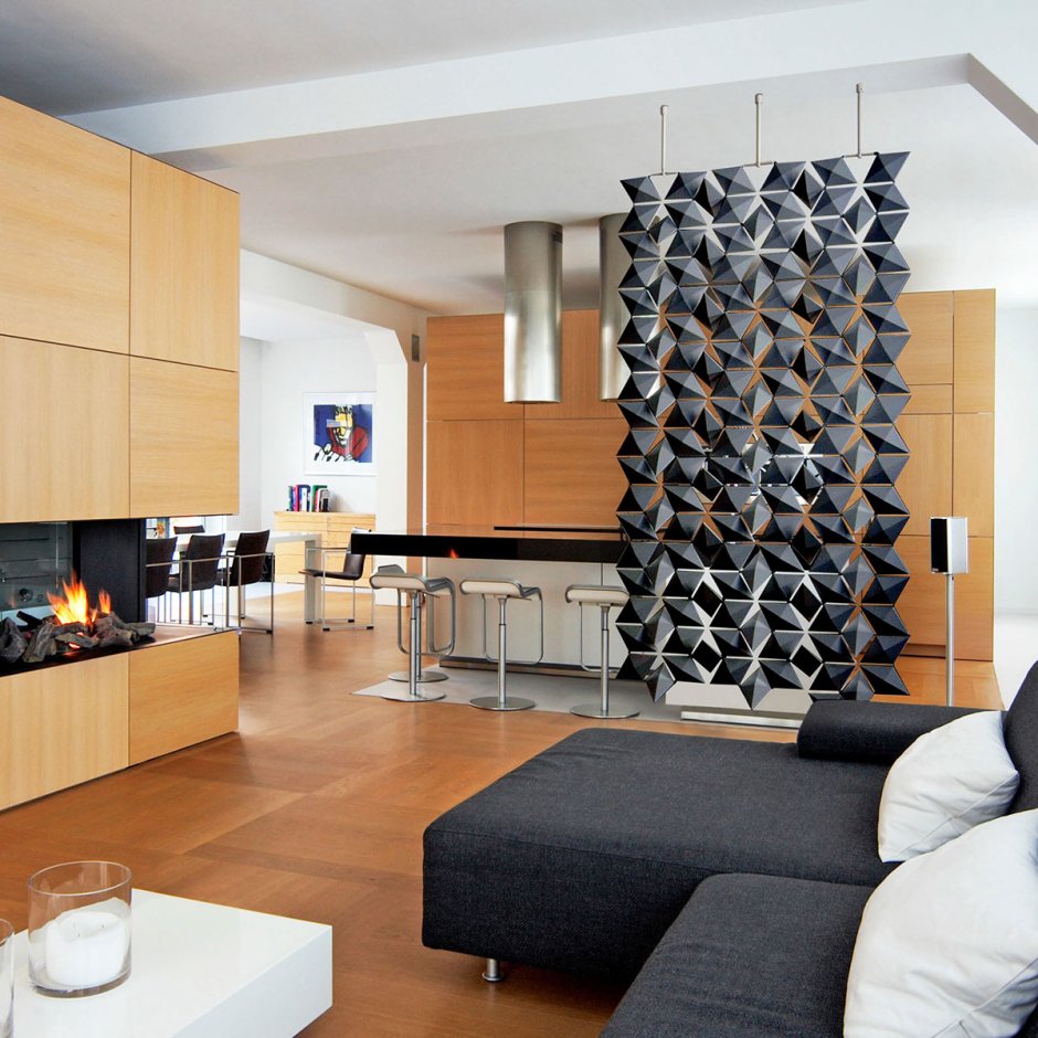 Подвесные перегородки в интерьере