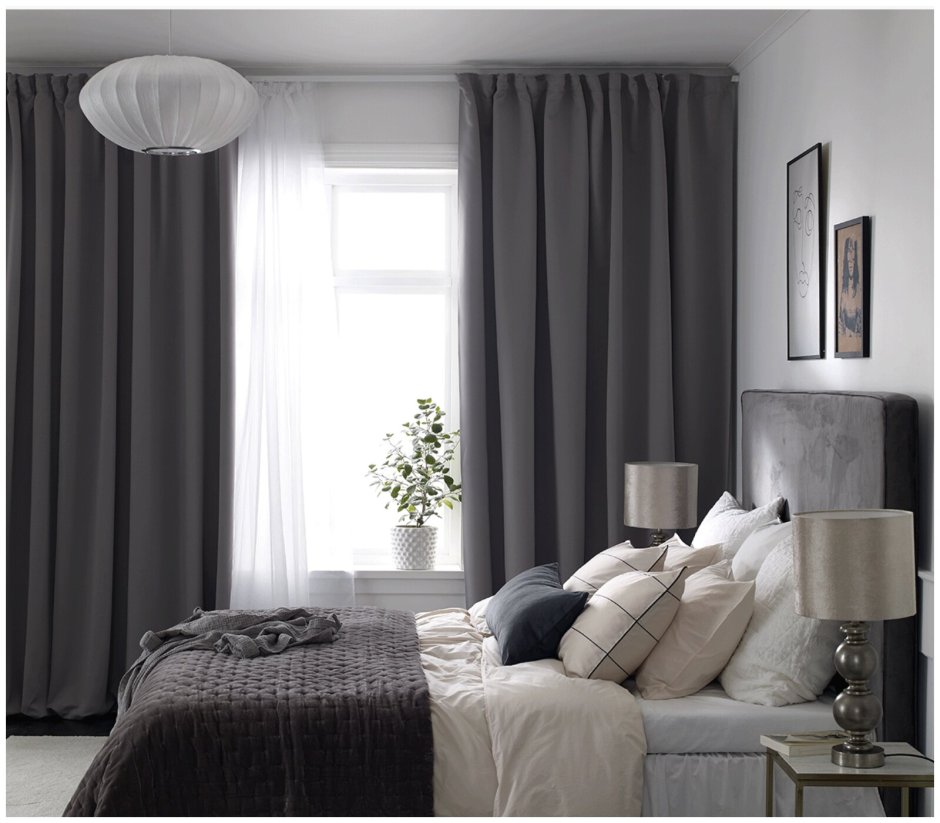 Бархатные шторы в интерьере лофт