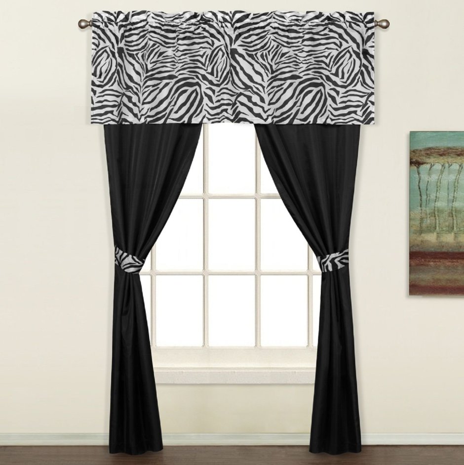 Черно белые шторы